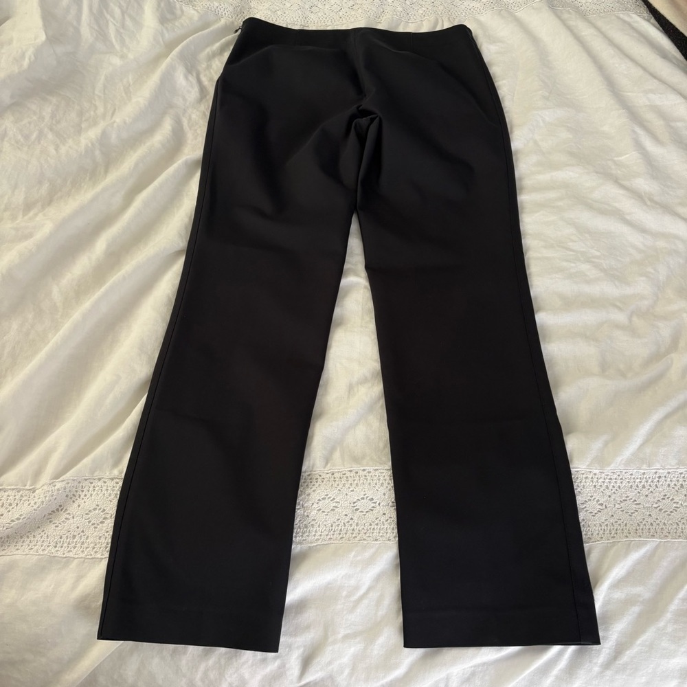 The Row sz 8 Straight Leg Pants in Black Cotton Career Luxury - Picture 7 of 10